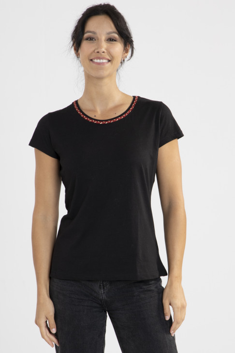 Tee-shirt Lurex Noir Gérard Pasquier
