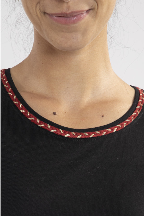 Tee-shirt Lurex Noir Tee-shirt Lurex Noir Gérard Pasquier