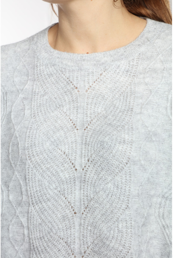 Pull BERENICE gris clair chiné Gérard Pasquier