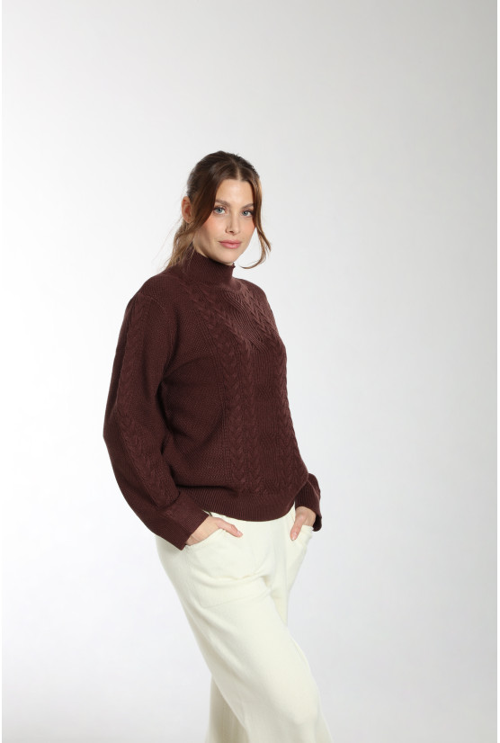 Pull JAFT chocolat Gérard Pasquier