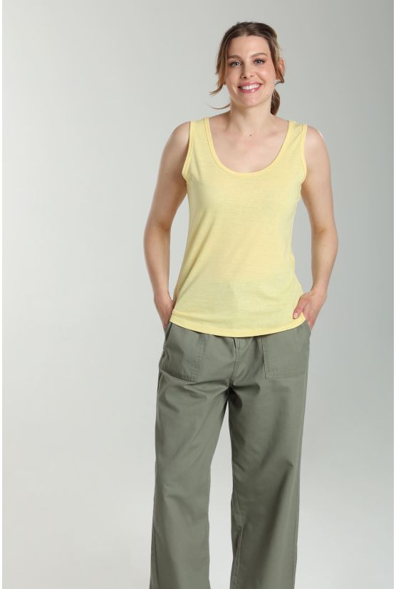 Debardeur femme Manon Popcorn (Jaune) Debardeur femme Manon Popcorn (Jaune) Gérard Pasquier