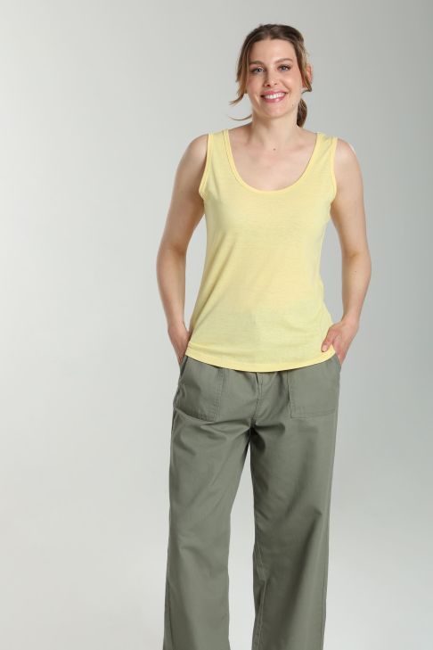 Debardeur femme Manon Popcorn (Jaune)