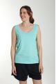 Debardeur col lurex femme Deb Summer Carage(Turquoise)