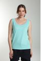 Debardeur col lurex femme Deb Summer Carage(Turquoise)
