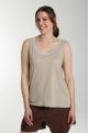 Debardeur col lurex femme Deb Summer Taupe Clair