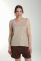 Debardeur col lurex femme Deb Summer Taupe Clair Gérard Pasquier