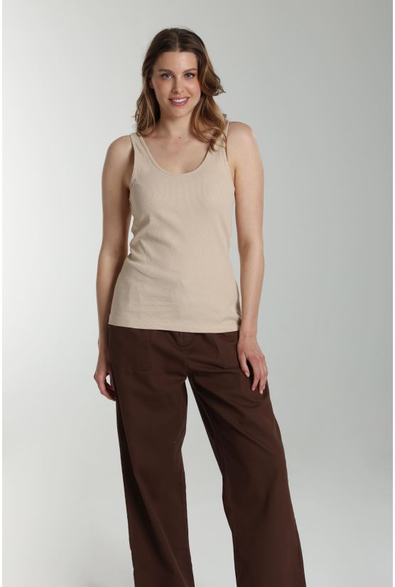 Debardeur cotele femme Delite Beige Debardeur cotele femme Delite Beige Gérard Pasquier