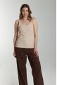 Debardeur cotele femme Delite Beige