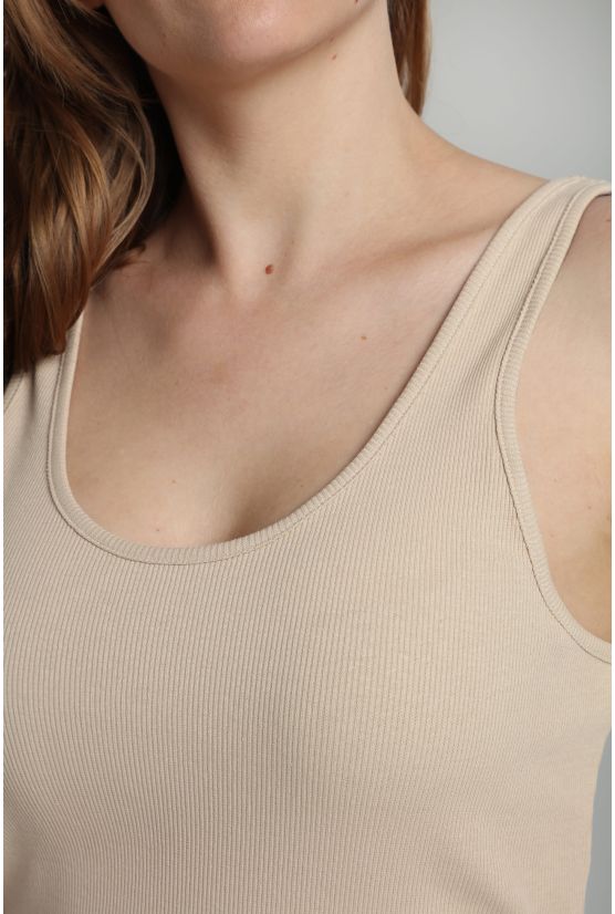 Debardeur cotele femme Delite Beige Debardeur cotele femme Delite Beige Gérard Pasquier