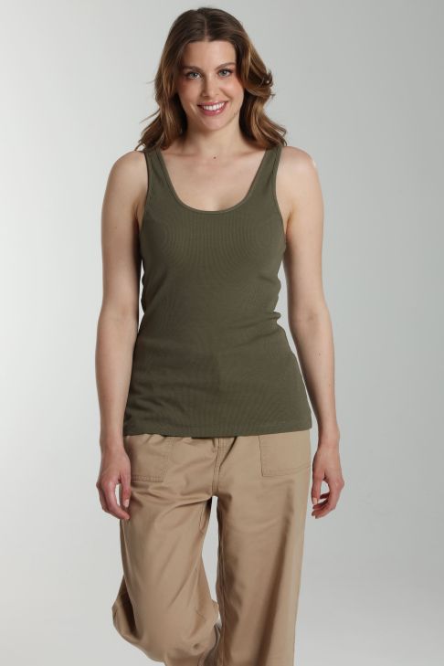 Debardeur cotele femme Delite Kaki