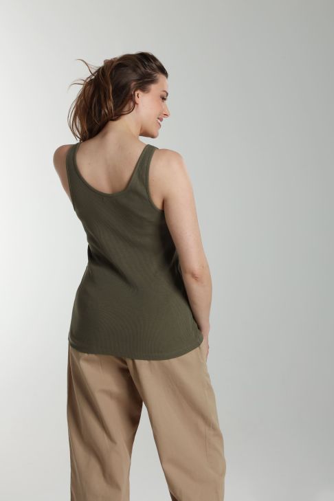 Debardeur cotele femme Delite Kaki