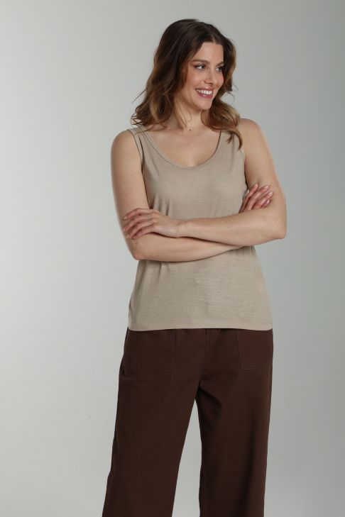 Debardeur femme Manon Taupe Clair
