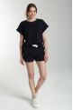 Ensemble tee shirt et short molleton femme Dilly Bis Marine