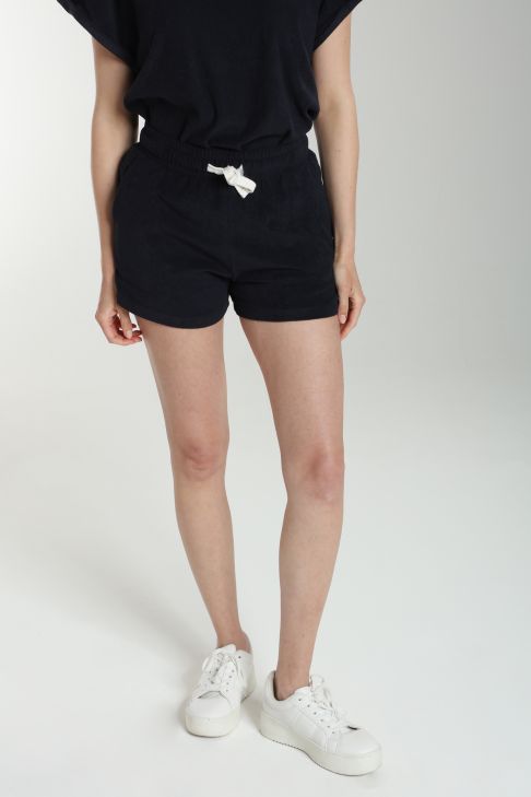 Ensemble tee shirt et short molleton femme Dilly Bis Marine