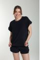 Ensemble tee shirt et short molleton femme Dilly Bis Marine