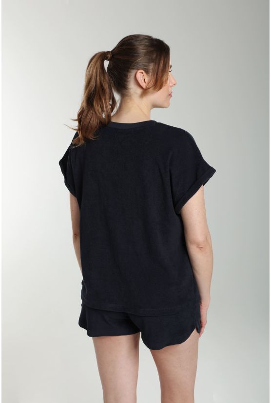 Ensemble tee shirt et short molleton femme Dilly Bis Marine Ensemble tee shirt et short molleton femme Dilly Bis Marine Gérard Pasquier