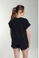 Ensemble tee shirt et short molleton femme Dilly Bis Marine