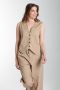 Gilet sans manches structure a boutons femme Delice Beige Gérard Pasquier