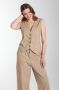 Gilet sans manches structure a boutons femme Delice Beige Gérard Pasquier