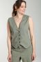 Gilet sans manches structure a boutons femme Delice Kaki Gérard Pasquier