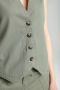Gilet sans manches structure a boutons femme Delice Kaki Gérard Pasquier