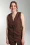 Gilet sans manches structure a boutons femme Delice Marron Gérard Pasquier