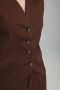 Gilet sans manches structure a boutons femme Delice Marron Gérard Pasquier