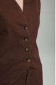Gilet sans manches structure a boutons femme Delice Marron