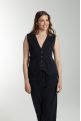 Gilet sans manches structure a boutons femme Delice Marine