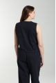 Gilet sans manches structure a boutons femme Delice Marine