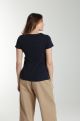 Tee shirt cotele manches courtes femme Drew Marine