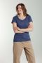 Tee shirt col rond manches courtes femme Marine Twilight Bleu(Marine) Gérard Pasquier