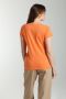 Tee shirt col rond manches courtes femme Marine Corail Rose(Orange) Gérard Pasquier