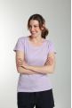 Tee shirt col rond manches courtes femme Marine Orchid Bloom(Violet)