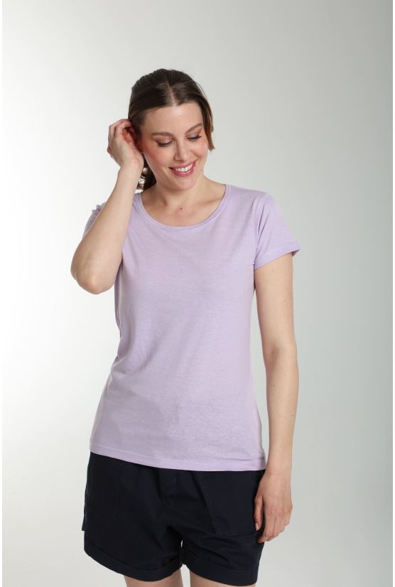 Tee shirt col rond manches courtes femme Marine Orchid Bloom(Violet) Tee shirt col rond manches courtes femme Marine Orchid Bloom(Violet) Gérard Pasquier