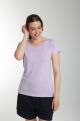 Tee shirt col rond manches courtes femme Marine Orchid Bloom(Violet)