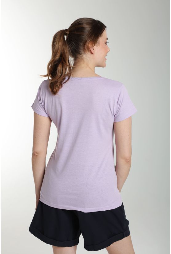 Tee shirt col rond manches courtes femme Marine Orchid Bloom(Violet) Tee shirt col rond manches courtes femme Marine Orchid Bloom(Violet) Gérard Pasquier