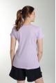 Tee shirt col rond manches courtes femme Marine Orchid Bloom(Violet)
