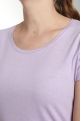 Tee shirt col rond manches courtes femme Marine Orchid Bloom(Violet)