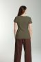 Tee shirt cotele manches courtes femme Drew Kaki Gérard Pasquier