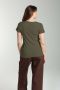 Tee shirt cotele manches courtes femme Drew Kaki Gérard Pasquier
