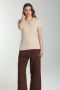 Tee shirt cotele manches courtes femme Drew Beige Gérard Pasquier