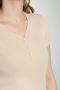 Tee shirt cotele manches courtes femme Drew Beige Gérard Pasquier