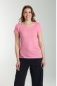 Tee shirt col rond manches courtes femme Marine Bubble Gum(Fuschia)