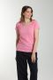 Tee shirt col rond manches courtes femme Marine Bubble Gum(Fuschia) Gérard Pasquier