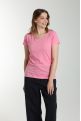 Tee shirt col rond manches courtes femme Marine Bubble Gum(Fuschia)