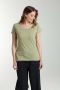 Tee shirt col rond manches courtes femme Marine Vert Sauge(Kaki) Gérard Pasquier