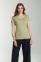 Tee shirt col rond manches courtes femme Marine Vert Sauge(Kaki) Gérard Pasquier