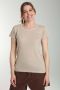 Tee shirt col rond lurex manches courtes femme Tee Summer Taupe Clair Gérard Pasquier