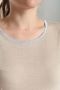 Tee shirt col rond lurex manches courtes femme Tee Summer Taupe Clair Gérard Pasquier